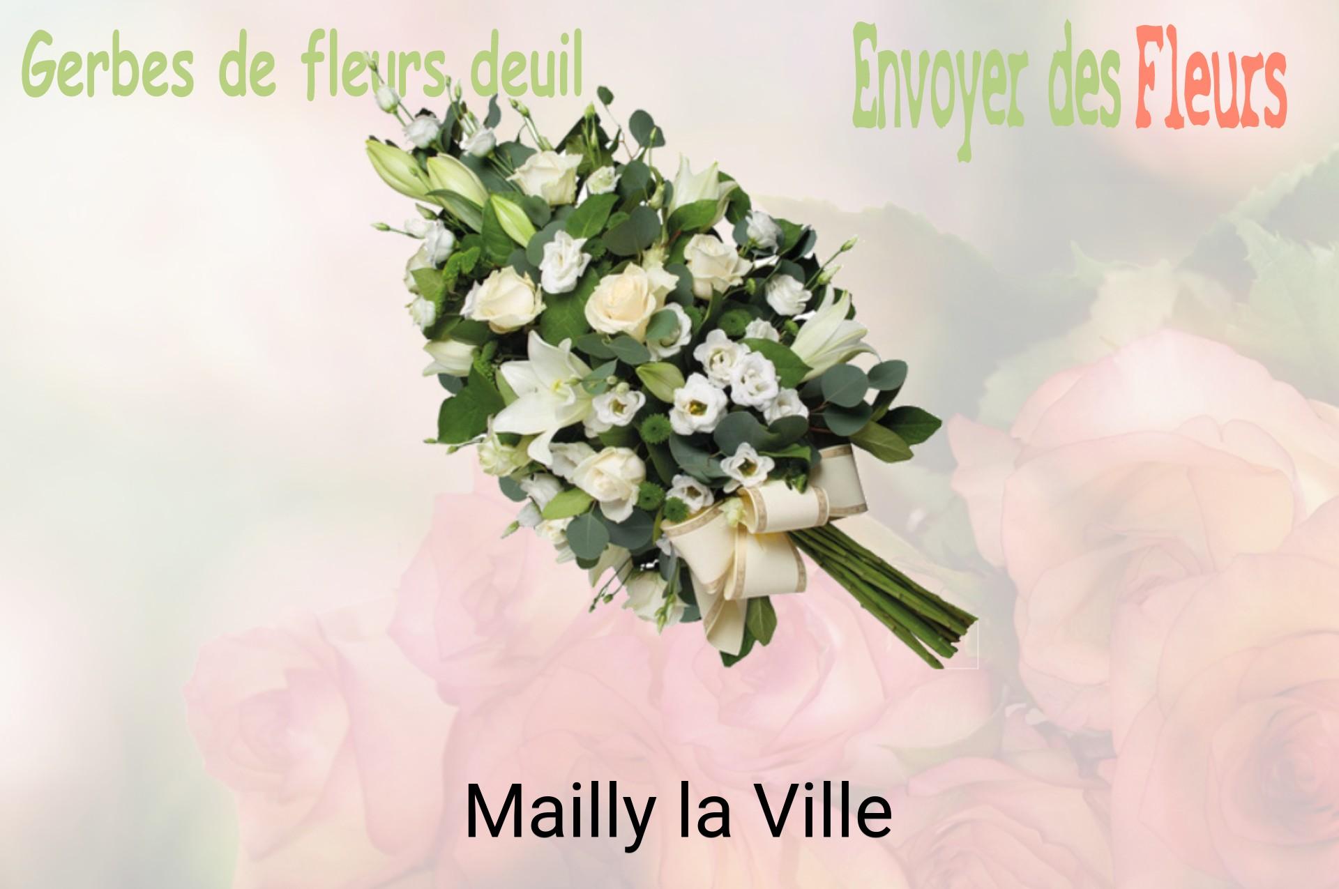 Gerbe de fleurs de deuil livrée à Mailly-la-Ville